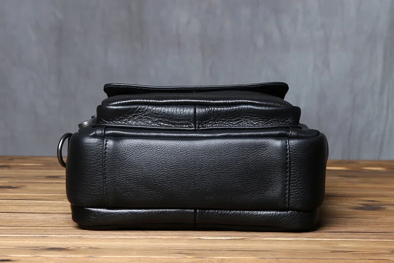 NZPJ Leder Herren Umhängetasche Natürliches Rindsleder Lässige Umhängetasche Business Fashion Kleiner Rucksack Geeignet für 10-Zoll-IPad – Detail 10