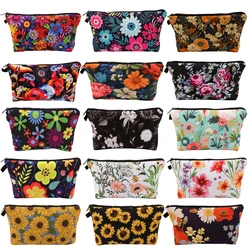 Flower Makeup Organizer Female Toiletry Kit Bag Make Up Case Storage Pouch  Lady Box Cosmetic Bag Organizer Bag For Travel Zip