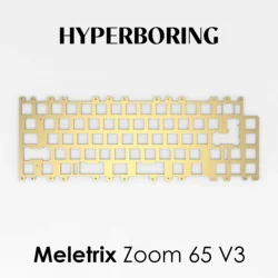 Reinforced plate for Meletrix Zoom65 V3 keyboard PP PC FR4 CF Brass Aluminum ( for pcb screw in stab and plate-mount stabs )