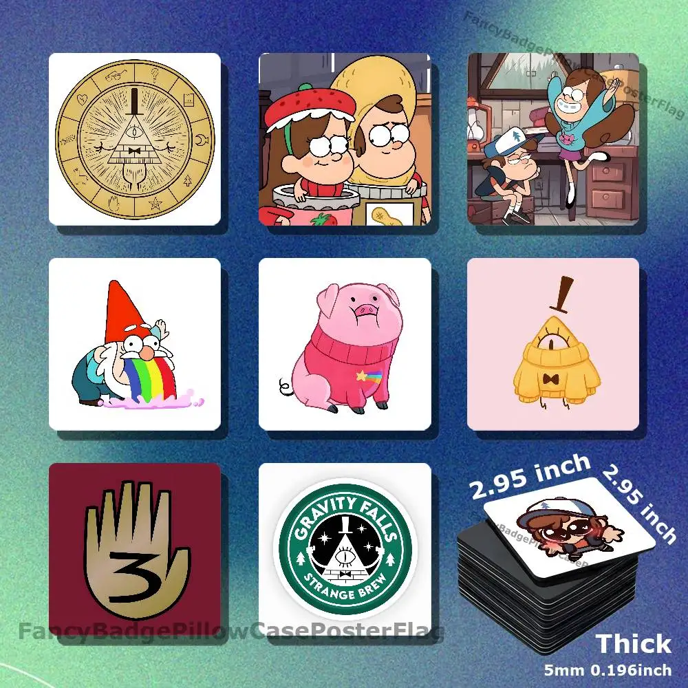 

Gravity F-Falls Cartoon DIY Refrigerator Magnet Creativity Handmade Creation Acrylic Fridge Magnetic Sets Accessories