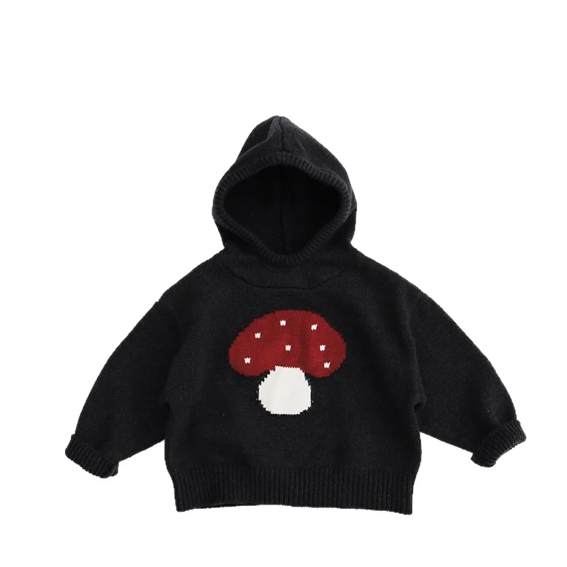 

Children Hooded Sweater 2025 Winter New Girls Long Sleeve Knitted Pullover Thicken Boys Tops Casual Hoodie Kids Warm Clothes