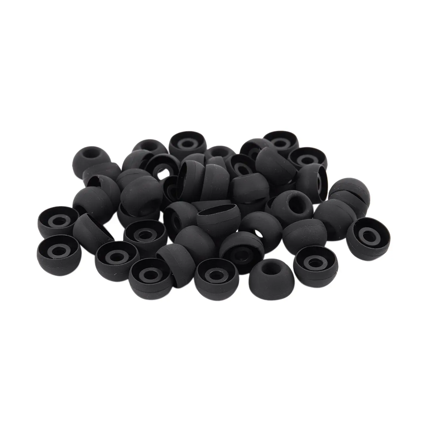 50 Pcs Black Earbuds Earpiece In Ear Buds Tip Cover Replacement