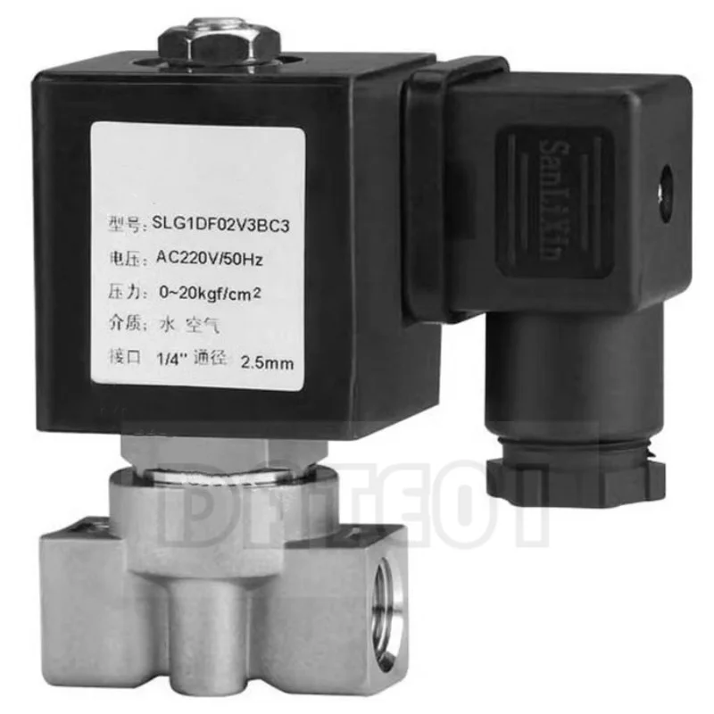 

SLG 2 Way 2 Position High Pressure Normally Closed Solenoid Valve G1/8"G1/4 "Brass SS304 Stainless Steel Valve 10mpa Max