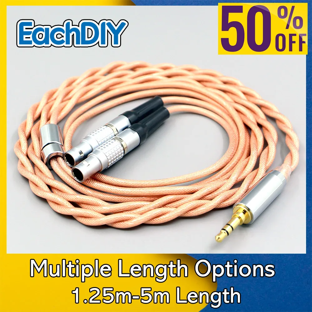

Shielding Type6 756 core 7n Litz OCC Earphone Cable For Focal Utopia Fidelity Circumaural Headphone 2 core 2.8mm 7999