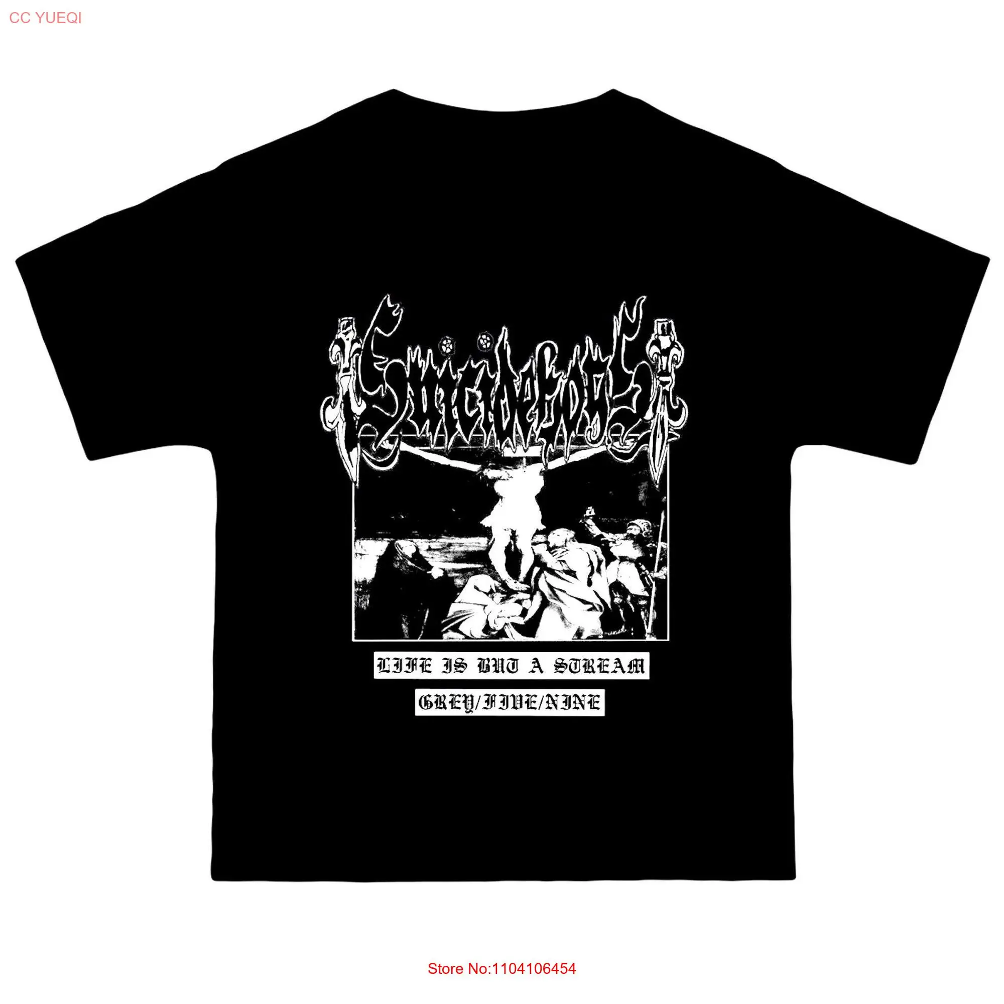 Suicideboyss life is but a stream jesus g59 grey five nine heavyweight black or white tee shortsleeve shirt