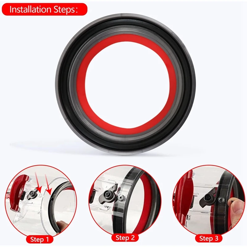 ถังเก็บฝุ่นด้านบนคงที่แหวนปิดผนึกสําหรับ Dyson V10 SV12 เครื่องดูดฝุ่นถังเก็บฝุ่นสิ่งสกปรกถ้วยอะไหล่