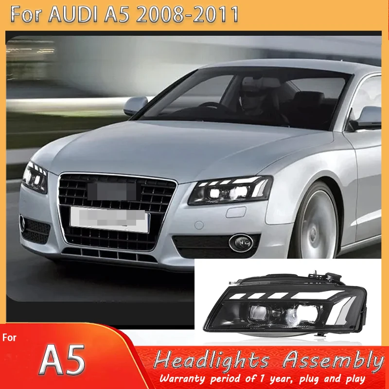 

Комплект из 2 светодиодных фар для Audi A5 2008-2012, Plug and Play, с динамическими ДХО и функцией поворотников