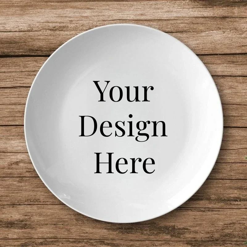 Personalized Custom Ceramic Plate with Stand Decorative Platter Porcelain Plates Wall-Hanging Beautiful Ornaments Home/Room/Bar