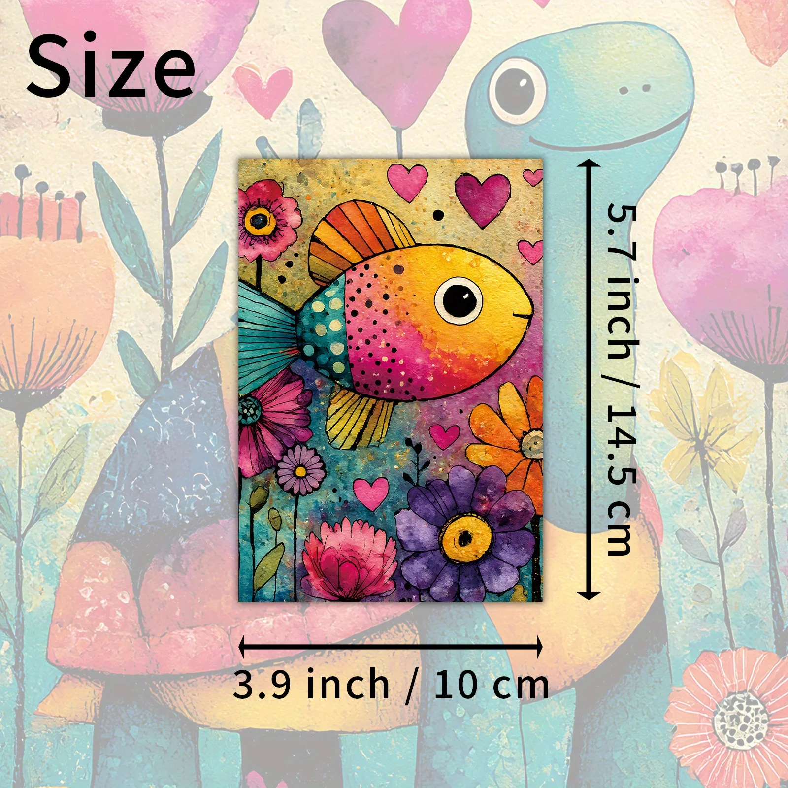 20PCS Vintage Colorful Fun Painting Postcards, Vintage Grocery Diary Paper, Classic Style Illustrations, Used for Scrapbooks