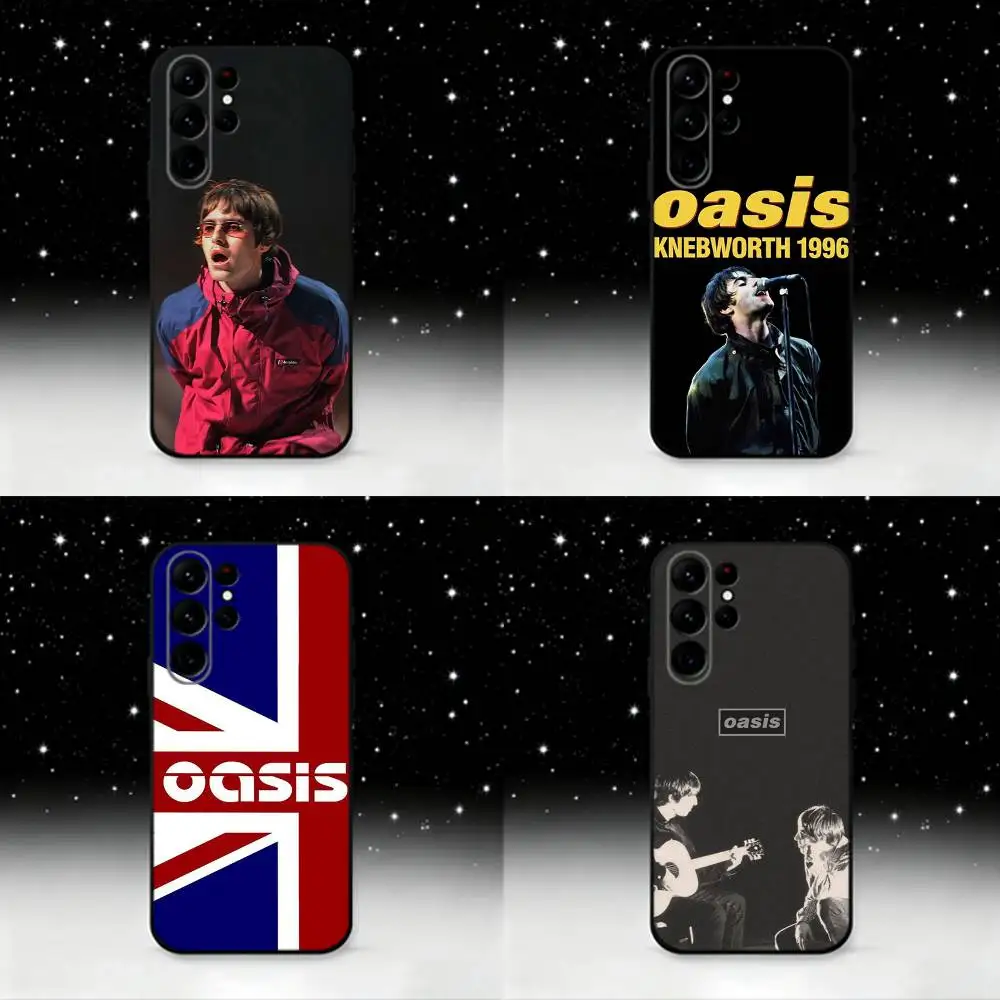 

Band O-OasisS Phone Case For Samsung S25,S24 Ultra,S20,S30 plus,S22 plus,S23,S30 Ultra 5G Silicone Black Shell