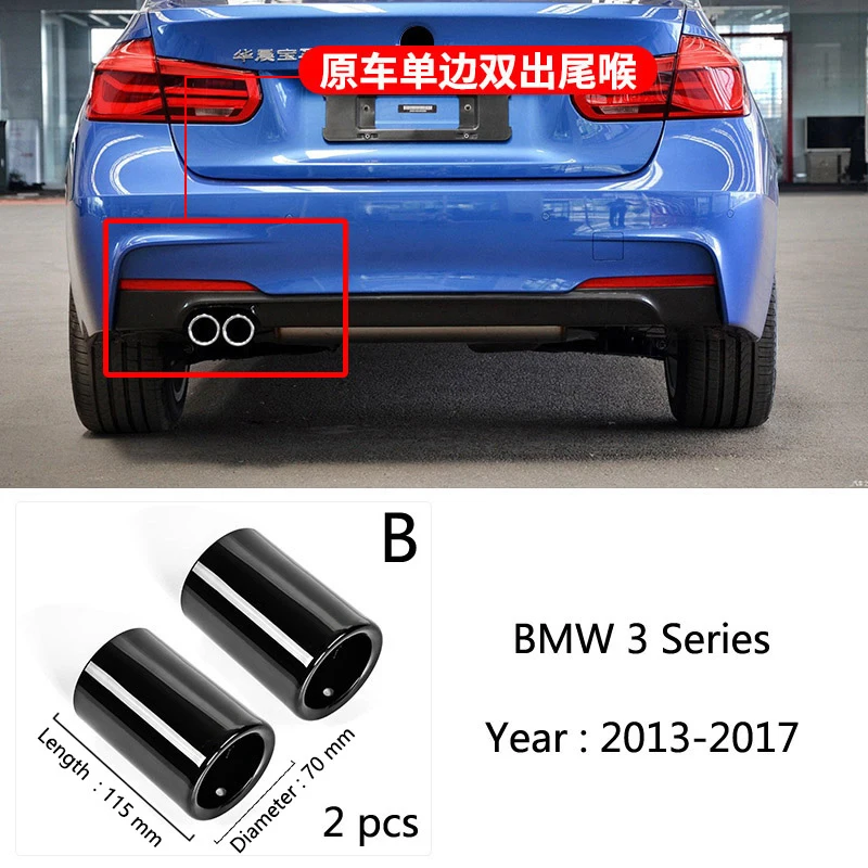 Uitlaatsierstukken van roestvrij staal voor BMW 1 2 3 4 5 Serie X1 3GT F20 F22 F30 F32 F34 F36 F10 F48 autostyling