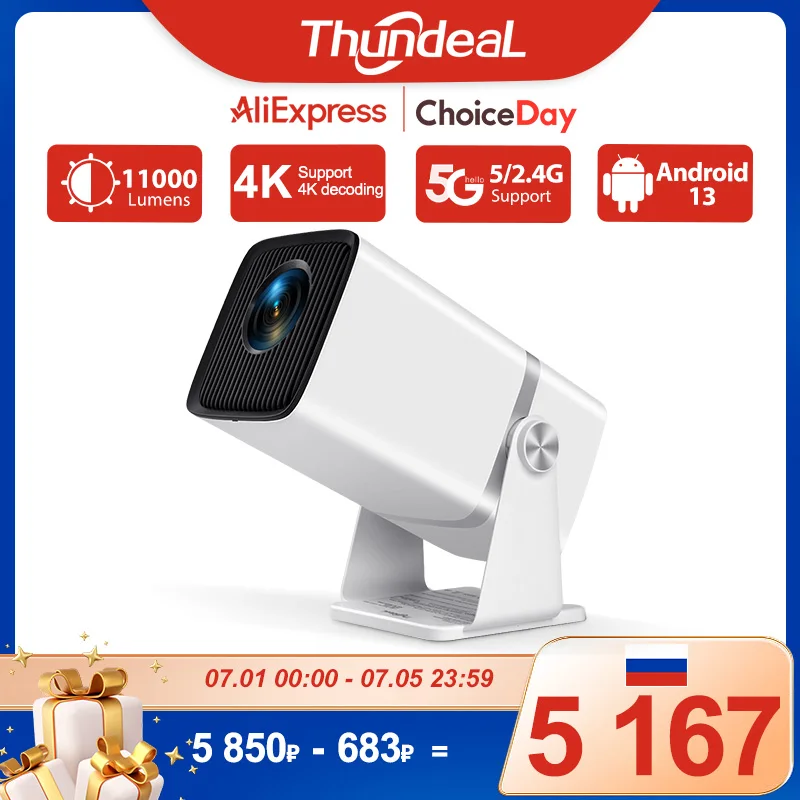ThundeaL 4K Full HD проектор FHD TD80W Android WiFi 3D домашний кинотеатр TD80 mini портативный проектор луча видео для встреч кино PK HY320 HY320W HY300 HY300W проектор