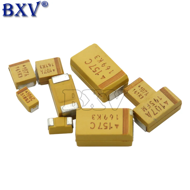 10PCS A B C D Type Tantalum Capacitor 100UF 150UF 220UF 330UF 470UF 680UF 6V 6.3V 10V 16V 25V 35V 50V 4.7/6.8/10/15/22/33/47UF