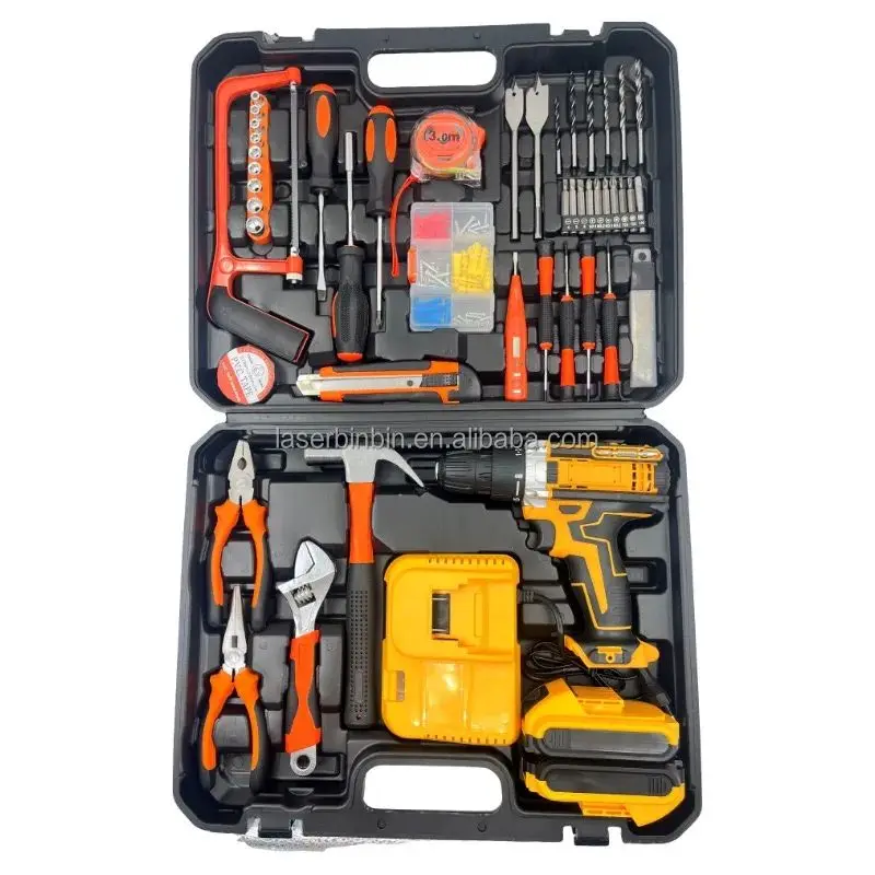 ATV10mm Factory Sales Battery Cordless Power Drill Set Combo Kits with Two Batteries