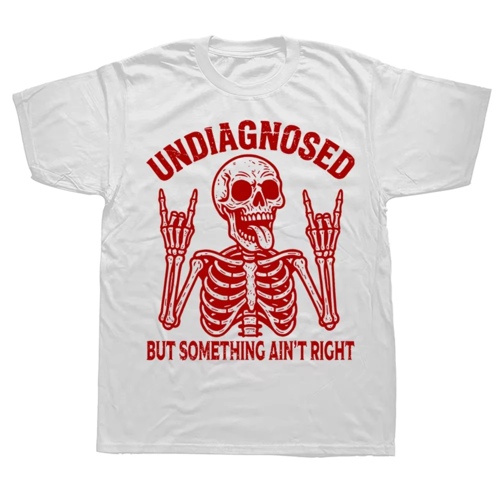 مضحك غير تشخيص ولكن شيء ليس صحيح تي شيرت الرجال القطن الفكاهة الشارع الشهير تي شيرت قصير الأكمام للجنسين ملابس فضفاضة