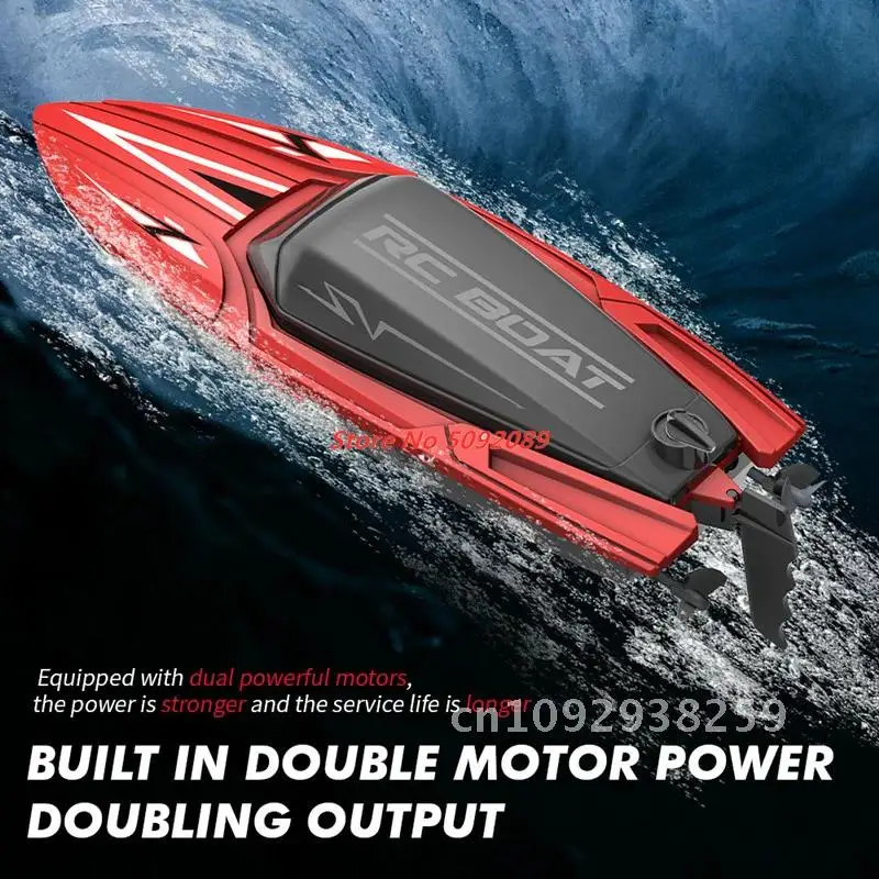 Barco de carreras grande RC de 35CM, Radio Control RC, 30 minutos de conducción, barco impermeable RC, juguetes para chico, barco de juguete de verano, regalos para niño, lancha de agua