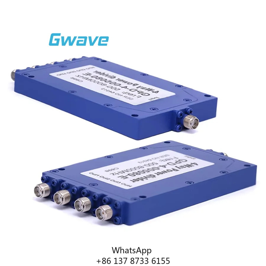 4-Way For SMA Power Divider For Telecom Parts 0.5 GHz To 8 GHz 20 Watt Rated From