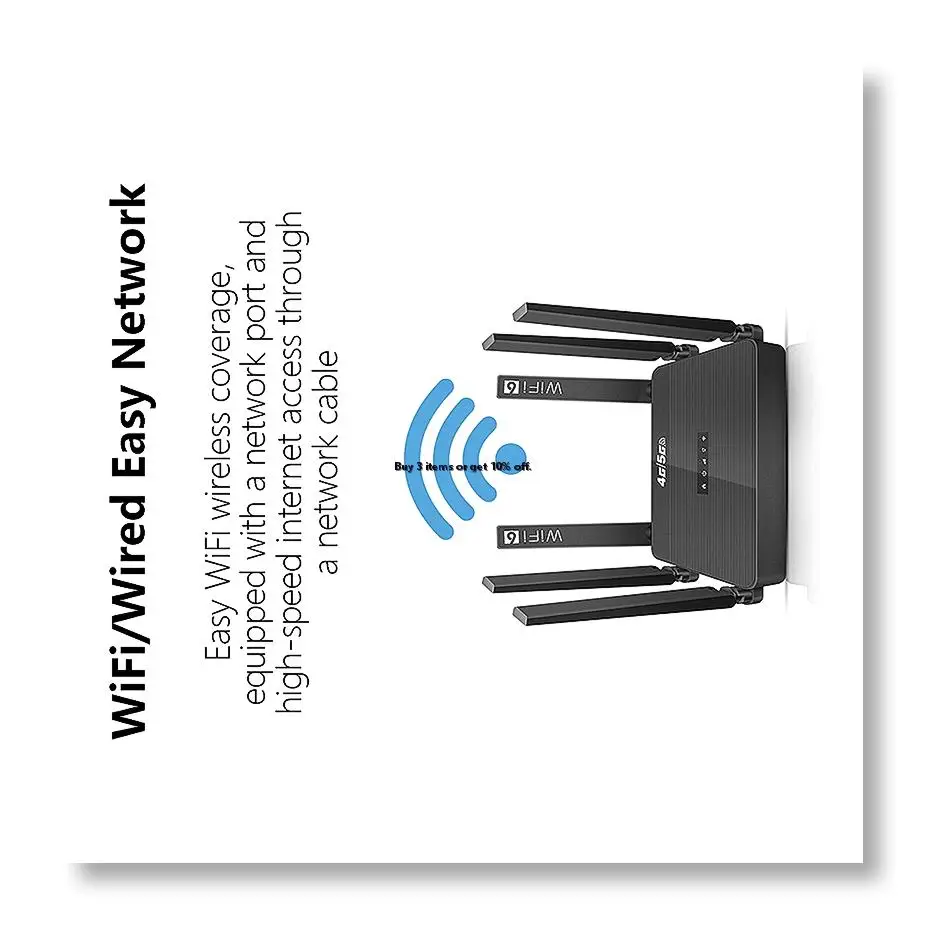 ✱4G 5G LTE Cellular Router Wifi 6 Routers with SIM Card Slot + Battery Support 32 User Wireless Wifi-Router for Europe