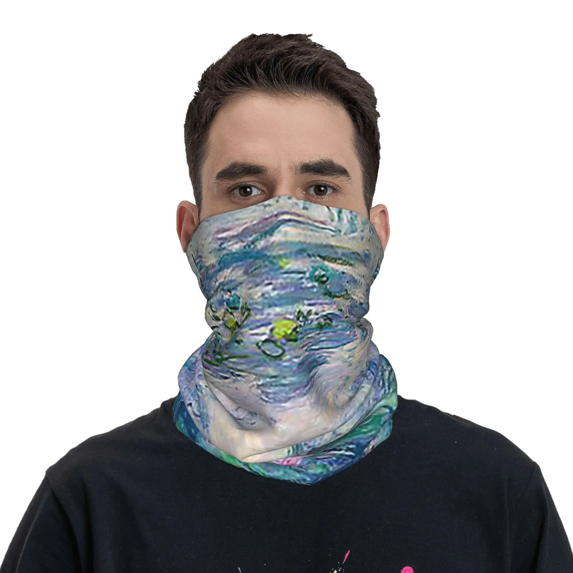 

Water Lilies Claude Monet Fine A Bandana Neck Gaiter Printed Magic Scarf Multi-use Balaclava Cycling Unisex Adult Windproof