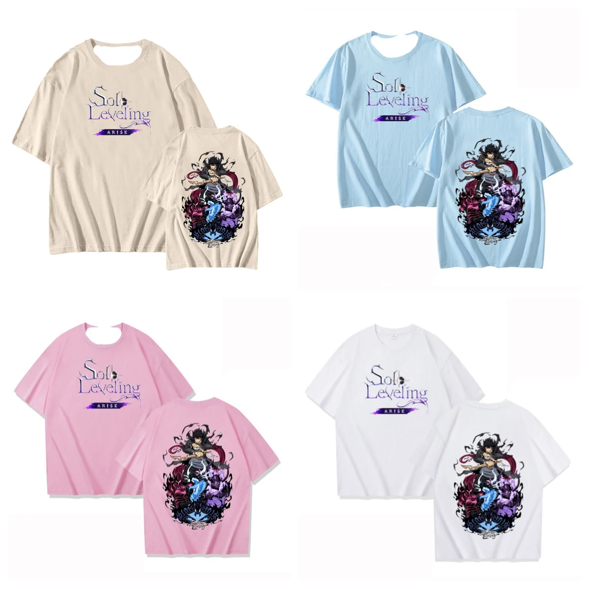 

New T-shirt Anime I Fight Monsters Alone Upgrade To Large 3D Printing Trendy Street Adult Men and Women Summer Versatile Trendy