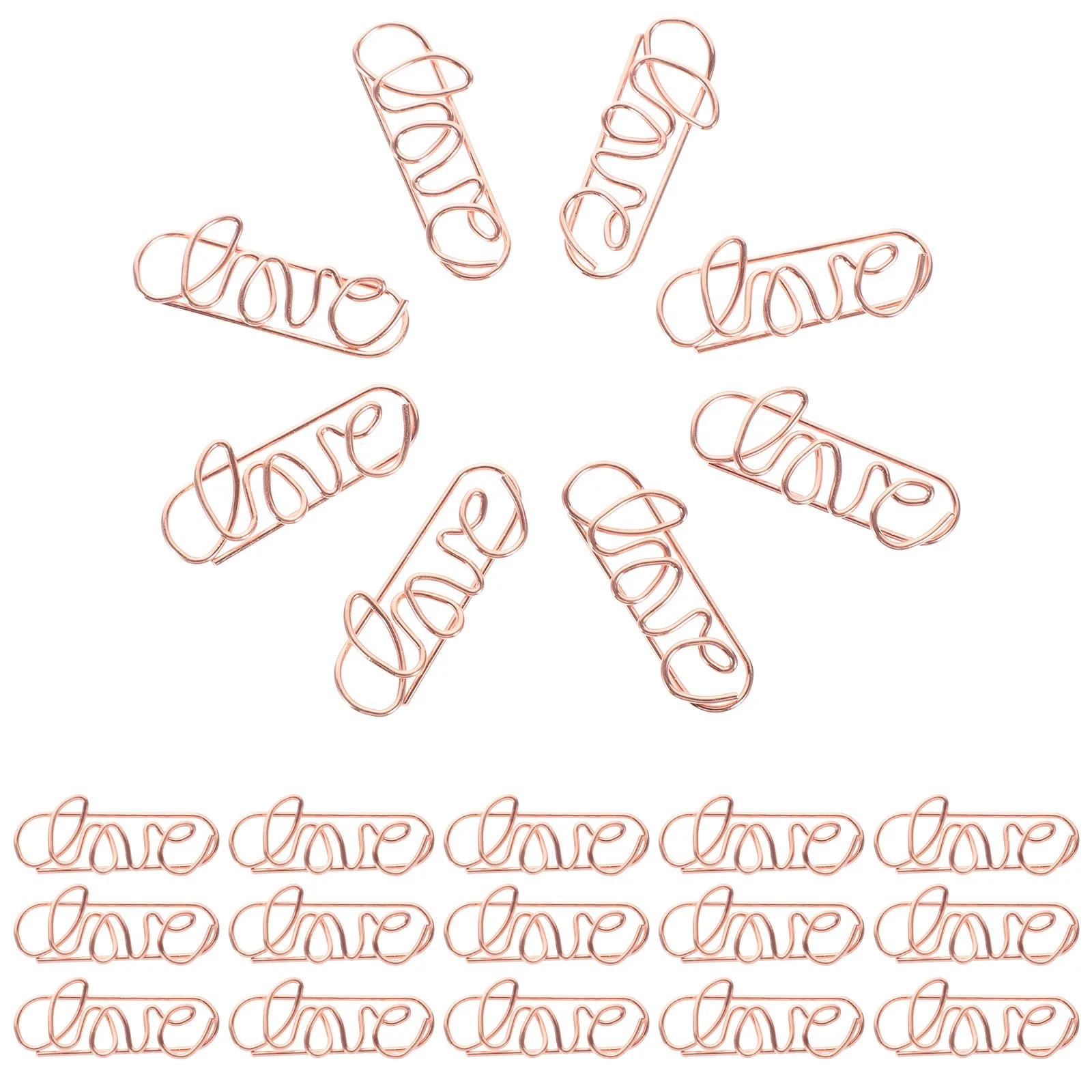 50pcs Metal Paper Clips Mini Document Clips For Office Home Multi-Function File Fixing Small Office Supplies Shaped Paperclips