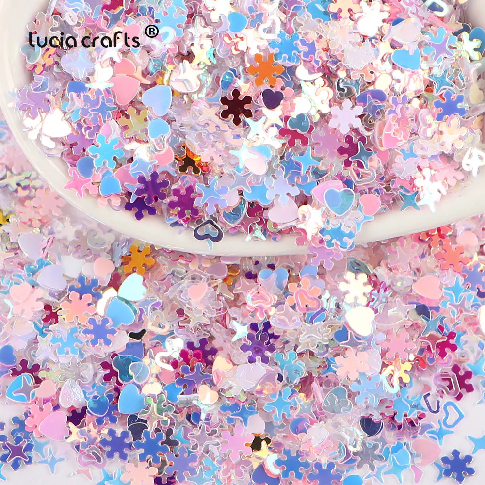 20g Mix Star Flower Sequins DIY  Jewelry Making Wedding  Party Confetti Nail Art Decor D0219