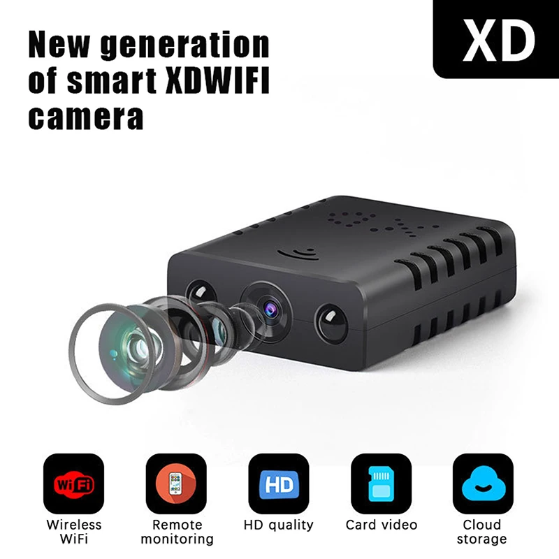 

Новая мини-камера Wi-Fi 1080P HD XD, проводная камера для умного дома, внутренняя IP-камера для безопасности и защиты от краж, с функцией видео и голосовой связи, управление через приложение, запись в реальном времени