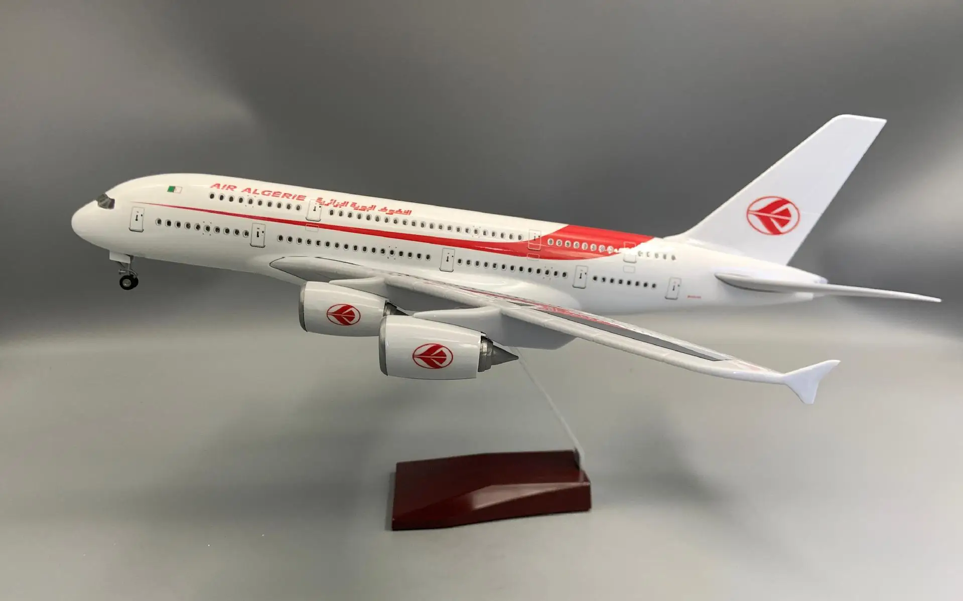 

Scale Toy Plane 47cm A380 Algerian Airlines Children Educational Toys Resin Aircraft Diecast Airplanes Collected Gift By Aviatio