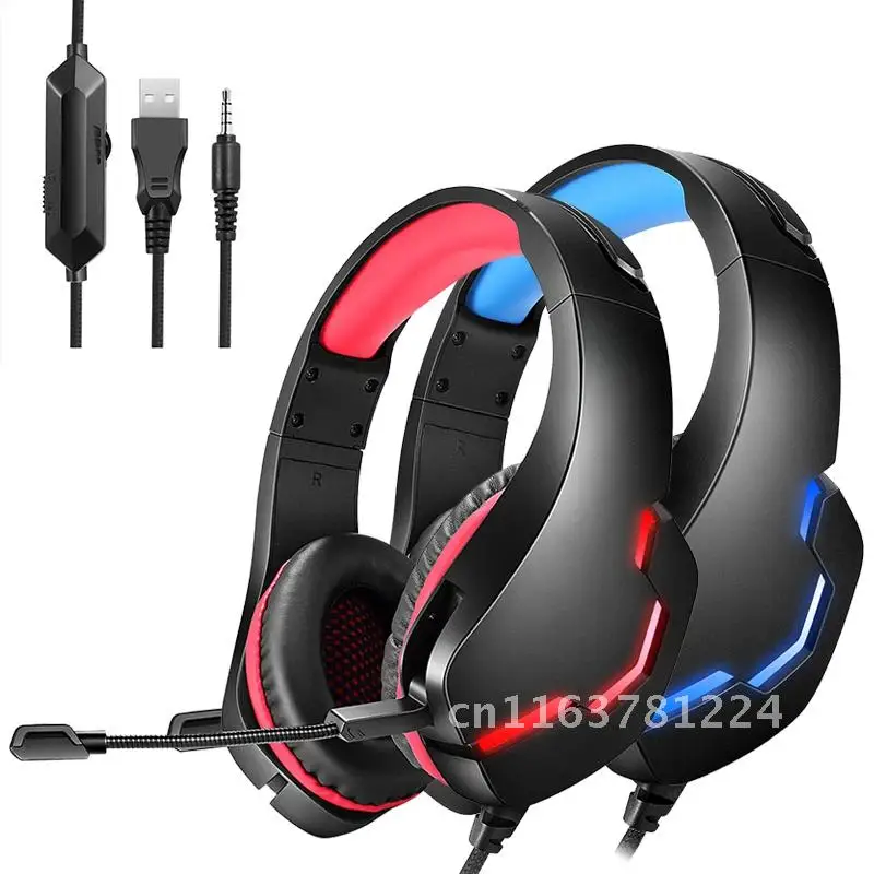 Casque supra-auriculaire filaire avec microphone, écouteurs de jeu, casque stéréo à basses profondes, PS4, PS5, XBOX, PC, ordinateur portable, nouveau