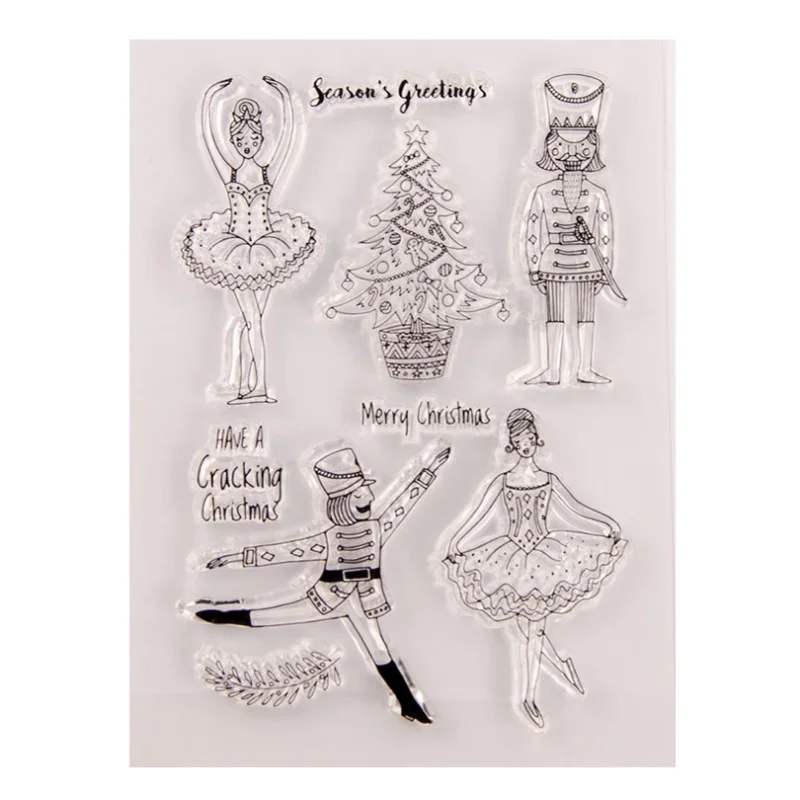 

Christmas Prom Transparent Clear Silicone Stamp Seal DIY Scrapbook Rubber Stamping Coloring Embossing Diary Decoration Reusable