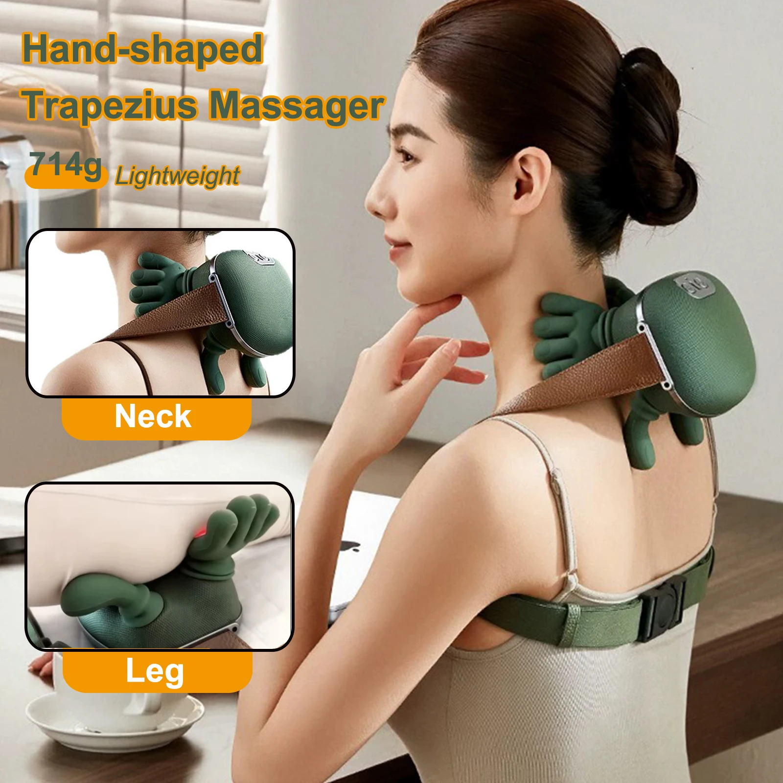 

Bionic Finger Neck Shoulder Massager Wireless Neck Cervical Trapezius Kneading Massage Shawl Brushless Motor Neck masajeador