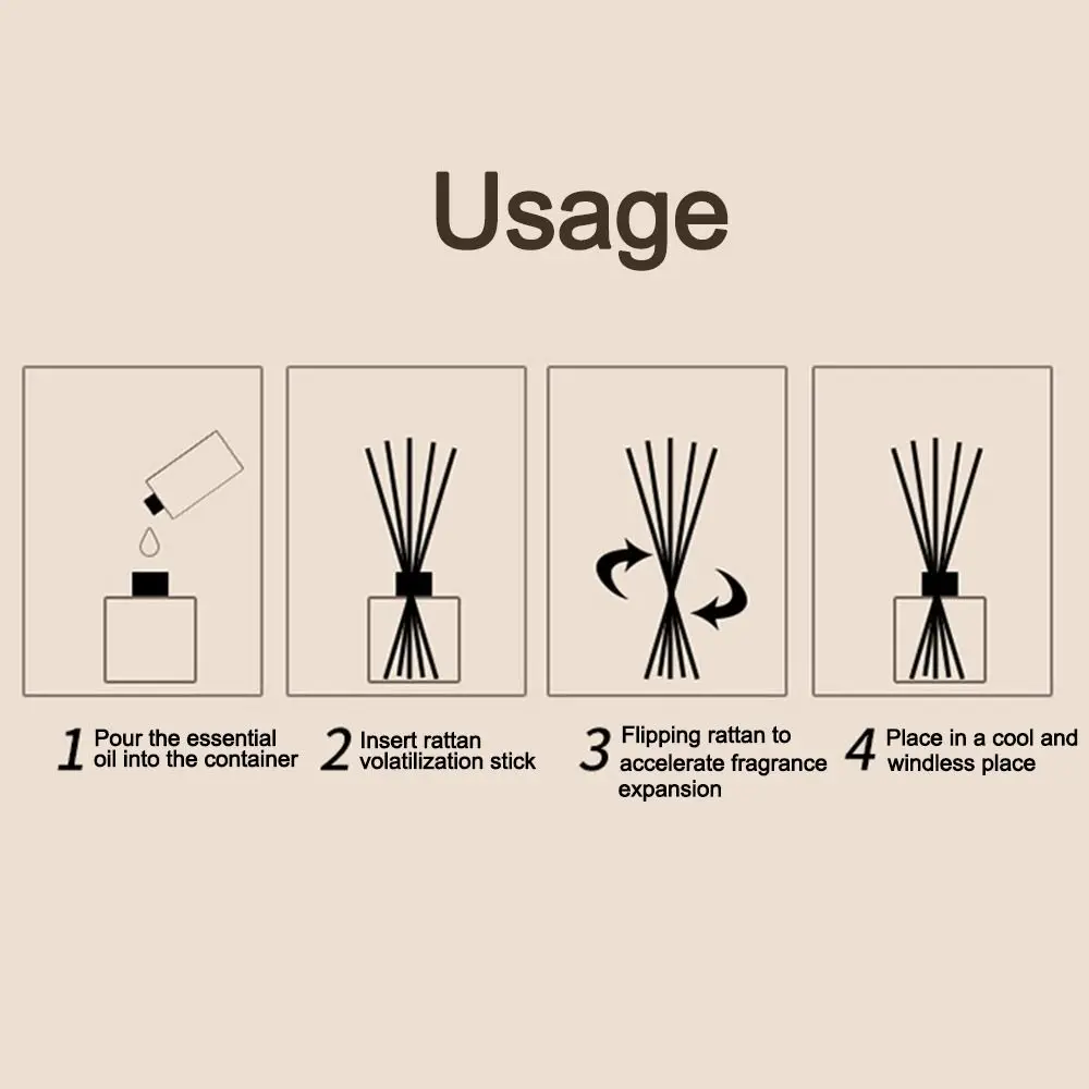 10PCS/Bag Long-lasting Fiber Sticks Diffuser Slowly Volatile Refreshing Sleep Aromatherapy Volatile Rod Fragrance Diffused
