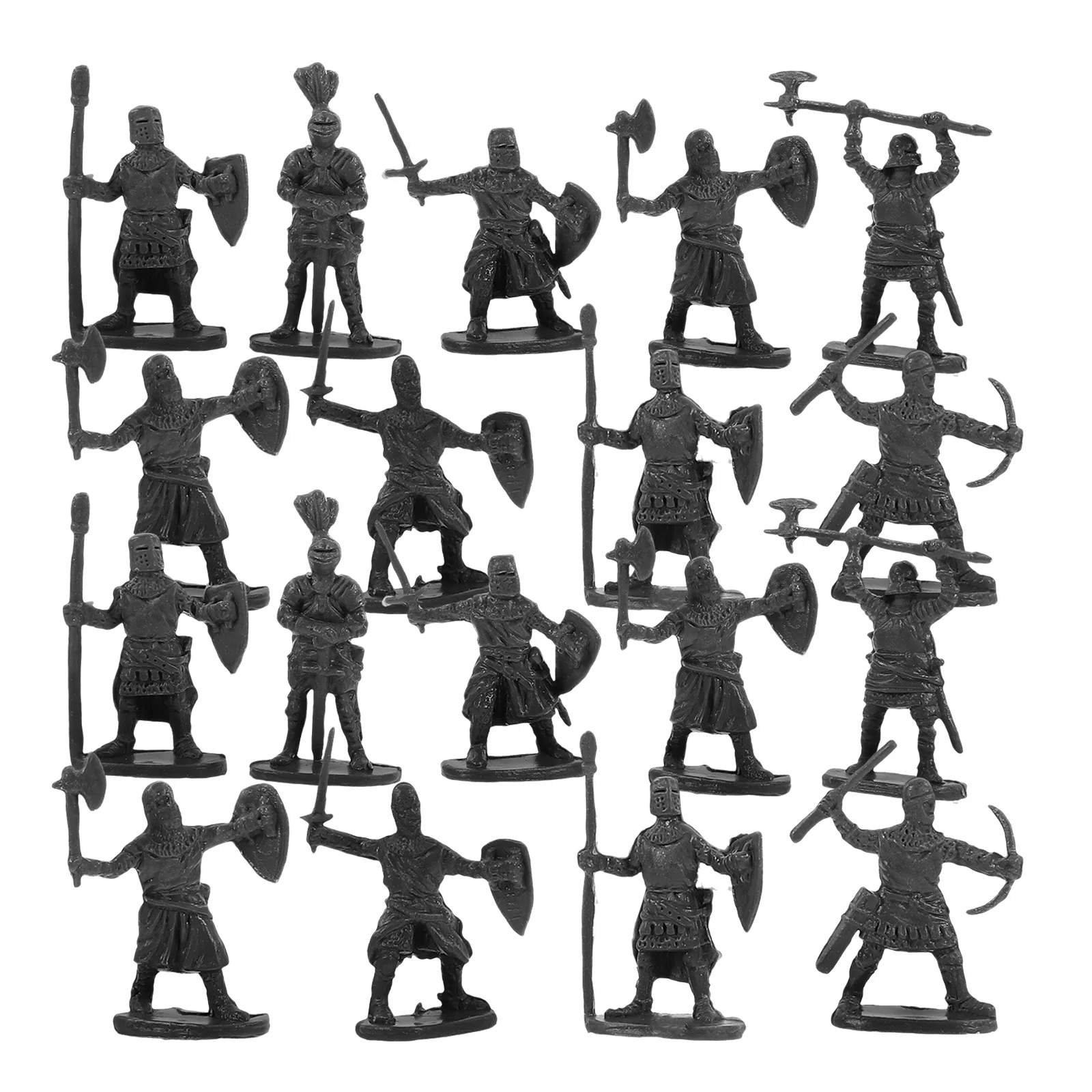 

Medieval Knight Figures Toy Soldier Militarys Ancient Roman Statues Middle Ages Army Men Action Figures Infantry Archer Warriors