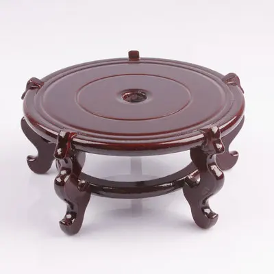 Feng Shui Chinese Wooden Fishbowl Planter Display Stand