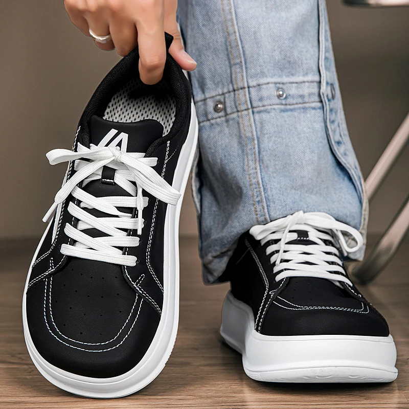 Nuevos Zapatos Casuales de Lona para Hombre y Mujer, Zapatos de Plataforma de Diseño con Suela Gruesa, Zapatos Planos Estilo Skate, Zapatillas Geniales para Parejas, Punta Ancha y Horma Ancha