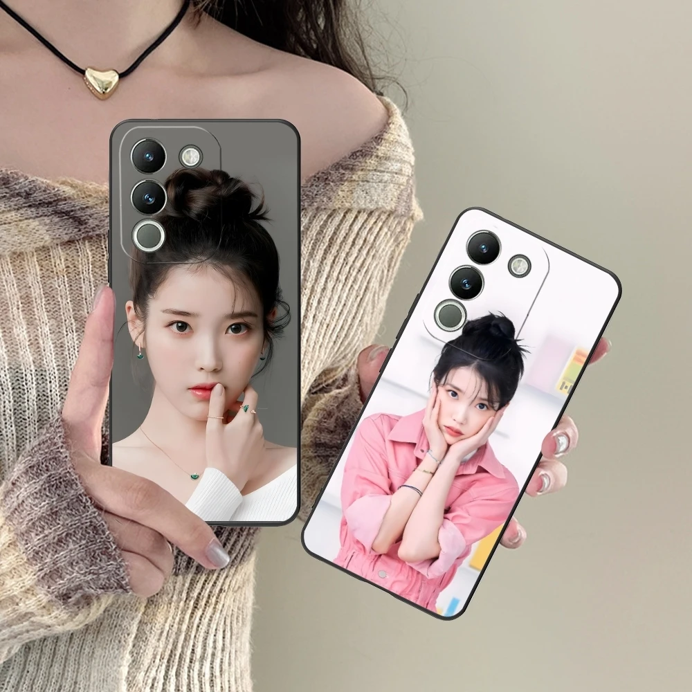 KPOP IU Lee JiEun Mobile Cell Phone Case for VIVO Y95 Y93 Y31 Y20 V19 V17 V15 Pro X60 NEX Black Soft Phone Cover Shell