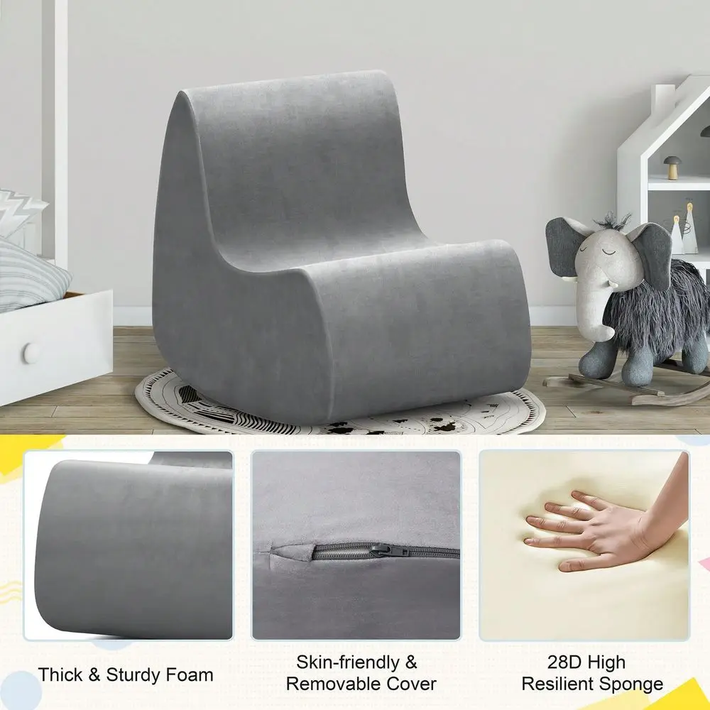 

Plush Rocking Chair Removable Cover, Ergonomic Design