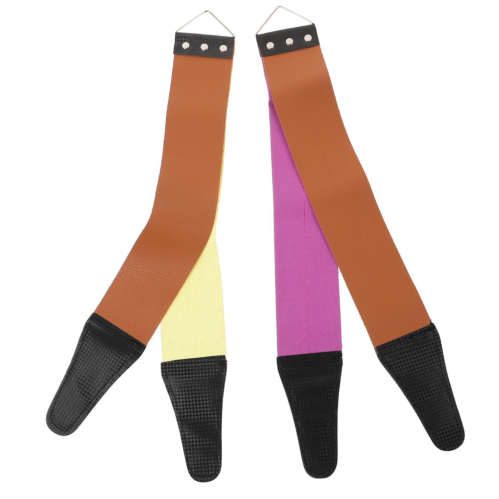 

2 Pcs Razor Sharpening Cloth Dual-sided Strop Home Use Sharpener Tool Simple Household Straps Artificial Shaver Sturdy