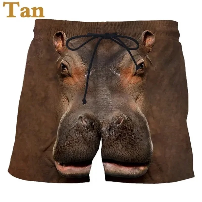 Summer Casual Animal Pattern Board Shorts For Men 3D Printed Men\'s Beach Shorts Streetwear Cute Funny Animal Shorts Hombre
