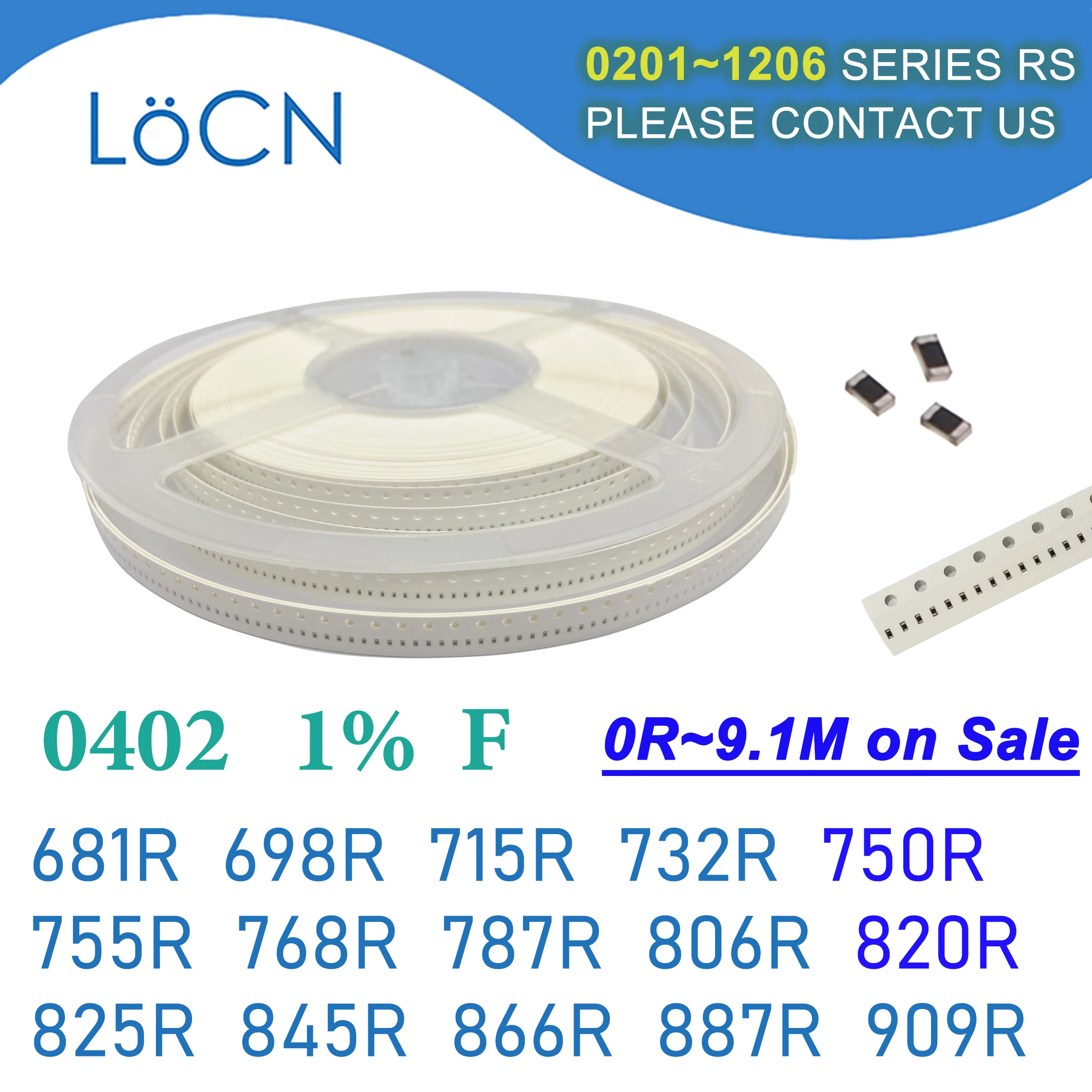 0402 1% 10000 قطعة مقاوم SMD F 681R 698R 715R 732R 750R 755R 768R 787R 806R 820R 825R 845R 866R 887R 909R 1005 أوم