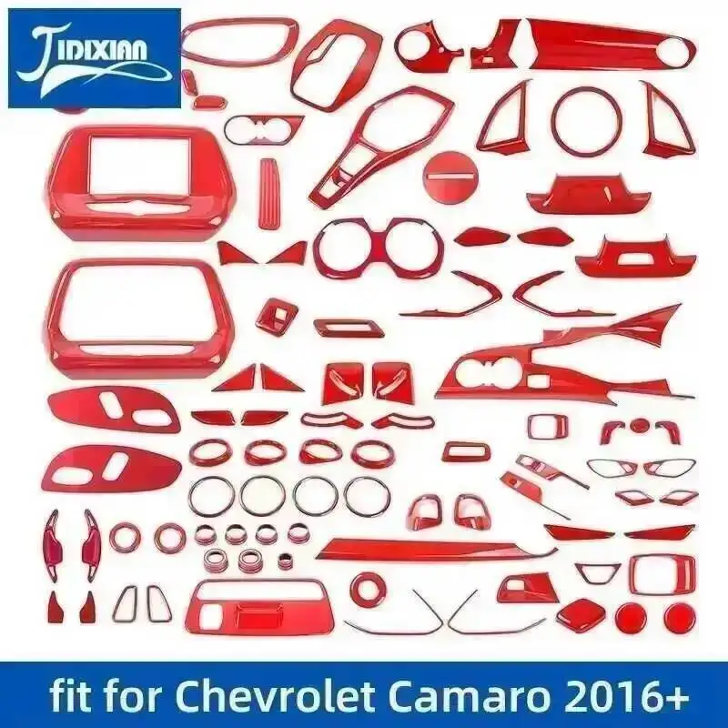 JIDIXIAN para Chevrolet Camaro 2016 2017 2018 2019 2020 2021 2022 2023 2024 cubierta de decoración Interior Exterior accesorios rojos