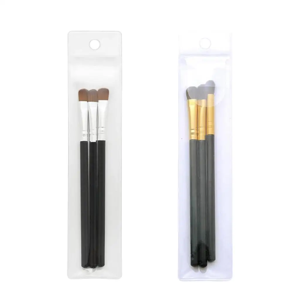 3x Eye Brushes for Travel Non Irritation Soft Eyeshadow Cosmetic Brush Kit