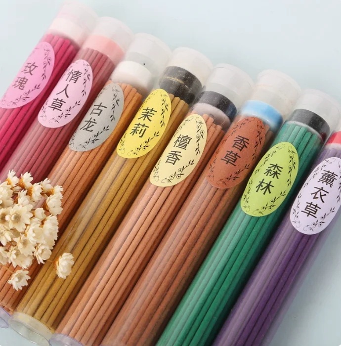 5 boxes Incense Sticks Handmade Natural Aromatherapy Stick Rose Jasmine Lavender Scented Freshener Air Purification Meditation