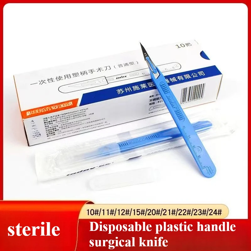 

10 PCS / Box Dental Tools Disposable Plastic Handle Surgical Knife Laboratory Materials Device Parts Dentist Clinic Ortodoncia