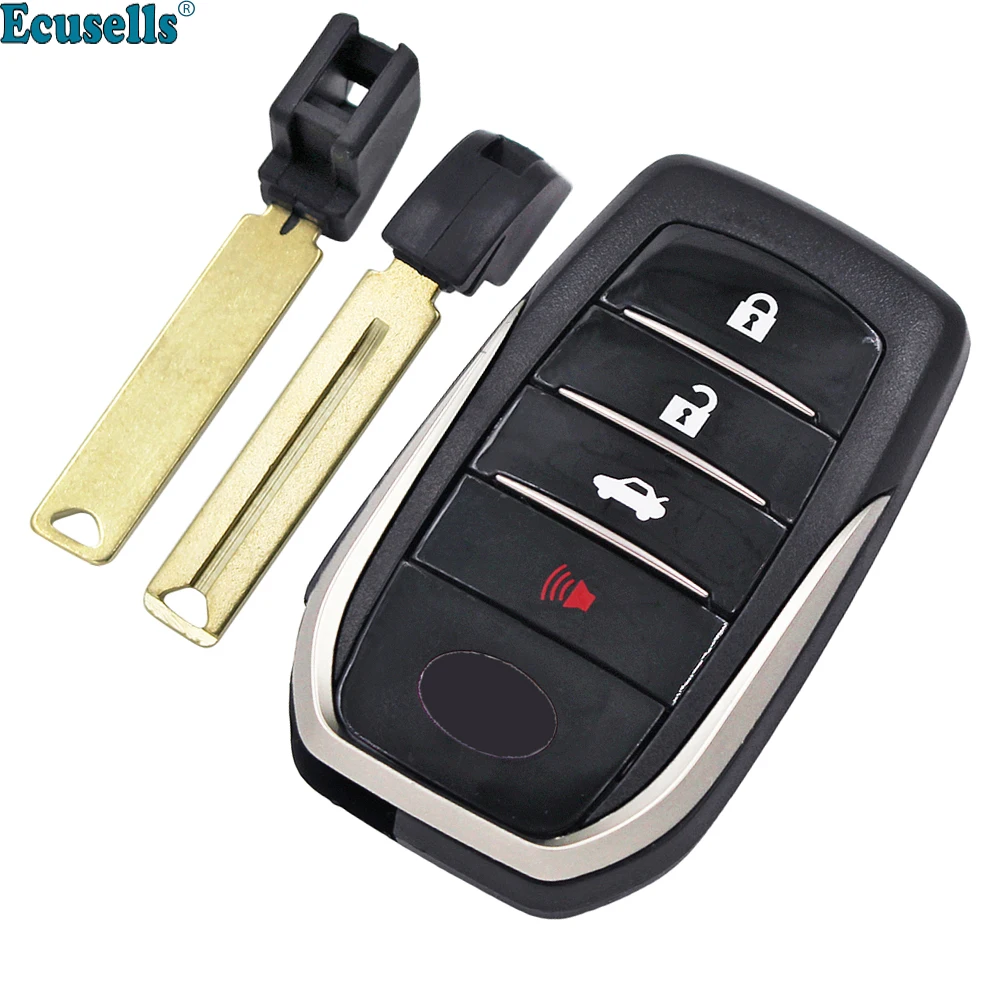 

Ecusells 4 Button Smart Keyless Entry Remote Key Case Shell Fob for Toyota Camry Southeast Asia 2015-2018 TOY12