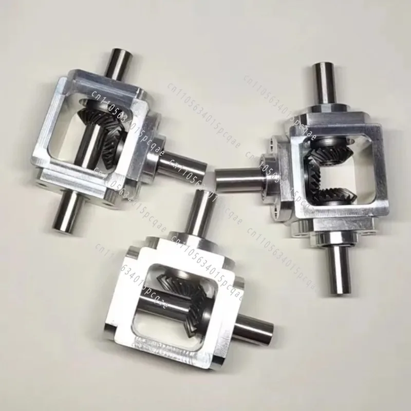 Small 1:1 T Type Cross Commutator Shaft Diameter 10mm Right Angle Drive Gearbox Bevel Gearbox Rotation