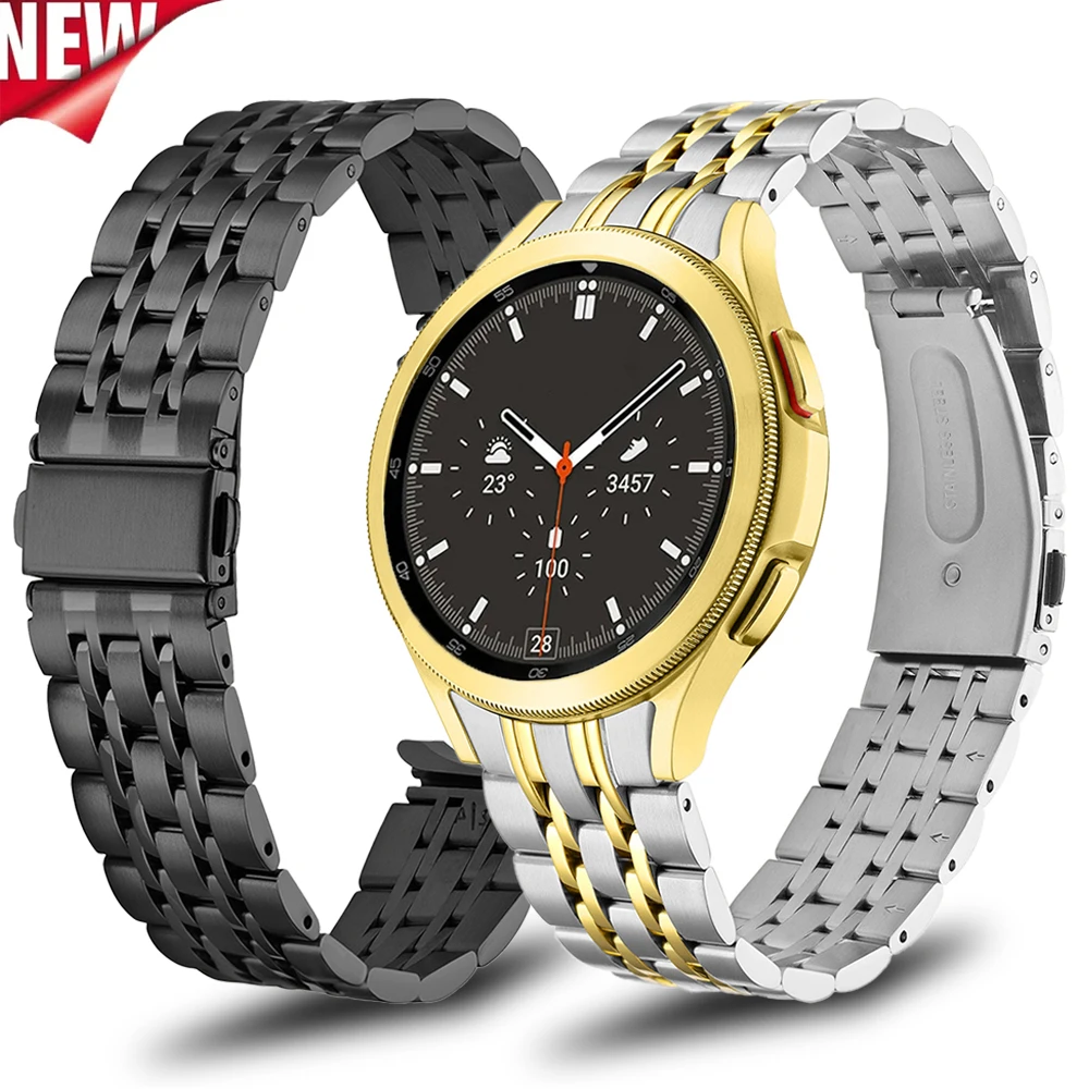 

No Gaps Stainless Steel Strap for Samsung Galaxy Watch FE 7 6 5 4 44mm 40mm Luxury Band Correa GALAXY 6Classic 47/43mm 5Pro 45mm