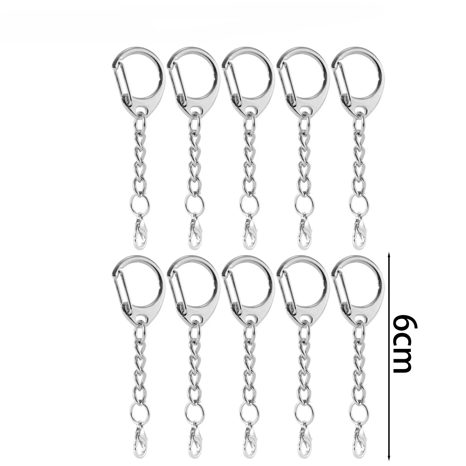 C Shaped Clasps Key Ring Lobster Clasp for DIY Jewelry Making
