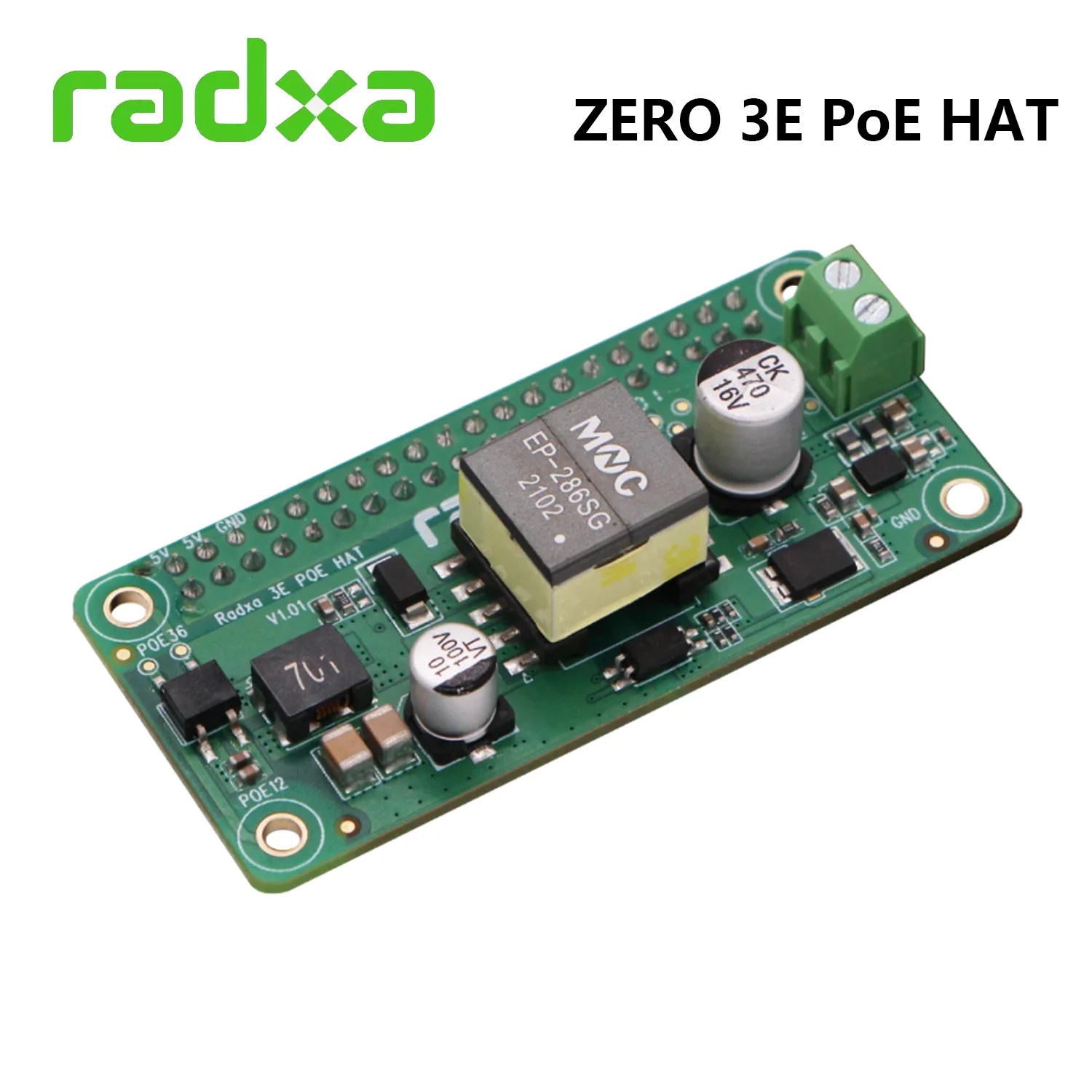 Radxa ZERO 3E PoE HAT IEEE 802.3af POE Standard UP To 13W