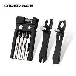 RIDERACE Bicycle Hex Spoke Wrench Foldable Multi Function Repair Tool Kit MTB Chain Cutter Mountain Road Cycle Bike Screwdriver